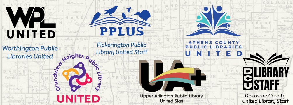 Logos for all 6 OFT library unions
